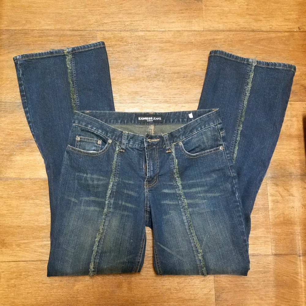 Express Low Rise Bell Bottom Flare Jeans